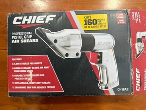 Chief CH18AS Professional Pistol Grip Air Shears, 5,000 Strokes/Min
