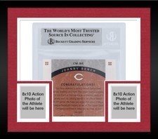 Framed Johnny Bench Reds Signed '05 Upper Deck Sweet Spot Classic CM-BE BAS Card
