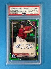 2024 Bowman Sapphire Edition Chrome Auto Kyle Teel #BSPA-KT Green /99 PSA 10