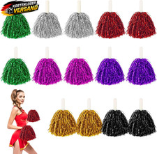 14 St&uuml;ck Cheerleading Pom Poms bunt lichtbest&auml;ndig f&uuml;r Sportveranstaltungen