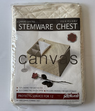 New in package Richards Canvas Quilted Stemware Chest 11.5” x 15.5” x 8.75”