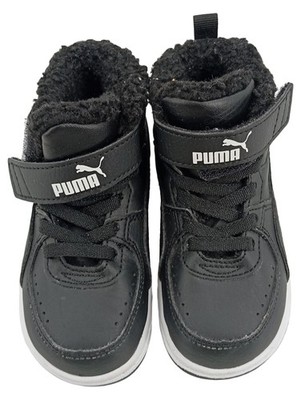 PUMA Rebound Joy Fur Kinder Sneaker Sportschuhe Schwarz Gr. 23 gefüttert