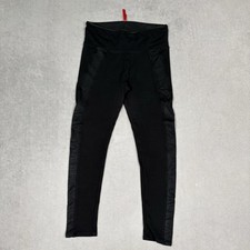 SPANX Shaping Leggings Women's Medium Black Ankle Mid Rise Stretch Pull On Yoga