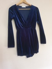 Rare London UK8 Blue Long Sleeve Dress (short )