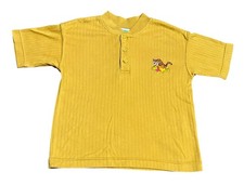 Vintage Disney Winnie The Pooh  Tigger Yellow Short Sleeve Shirt Boy Kids Sz 5