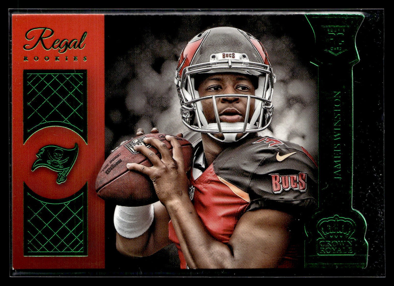 Jameis Winston Panini Crown Royale Regal Rookies Die-Cuts #RR11 Green