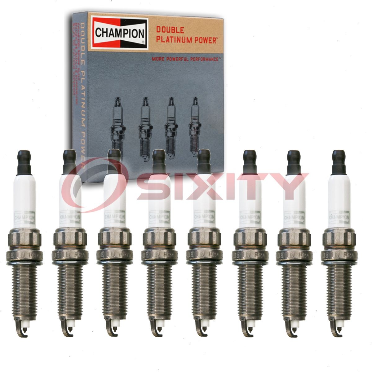 8 pc Champion Double Platinum Spark Plugs for 2010-2012 BMW 750i xDrive 4.4L vo
