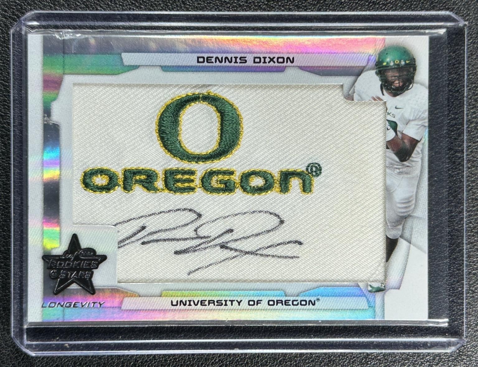 Dennis Dixon Leaf Rookies & Stars #212 Longevity-College Autograph