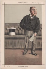 Antique Vanity Fair Political Litho of Geo. Augustus Frederick Cavendish-Benti