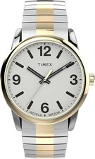 Timex Easy Reader Men TW-2U98600 Classic Indiglo Two Tone Quartz Analog Watch