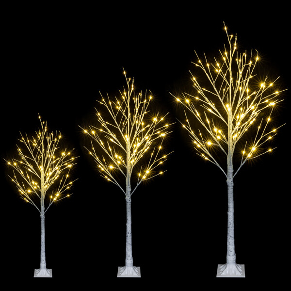 Pre Lit Birch Twig Tree LED Lights Up Christmas Xmas Decoration Indoor