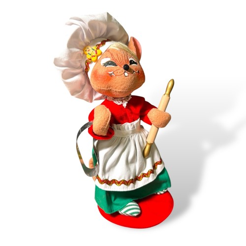 Annalee Christmas Baker Chef Mouse Candy Cane Cookie Cutter 2008 10" - Picture 6 of 7