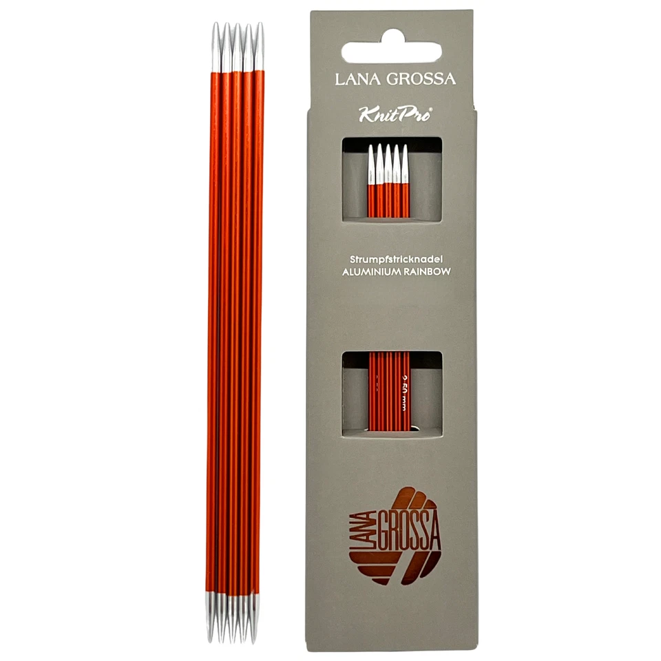 Lana Grossa Knit Pro ZING Strumpfstricknadeln Nadelspiel Aluminium Rainbow - Bild 1 von 1