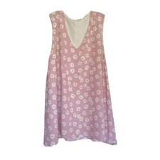 New Lilac Daisy Floral Print Swing Tunic  Dress PLUS Size18 20 Curve