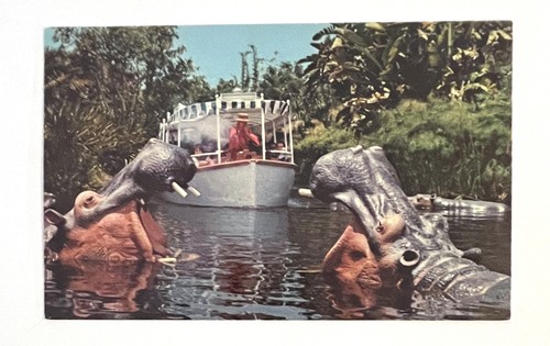 Walt Disney Disneyland Postcard Jungle Cruise Boat Adventureland 1970 - Picture 2 of 3