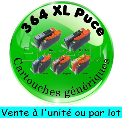 Lot De 5 Cartouches D'encre Compatibles HP 364 XL – Pour Imprimantes Photosmart, Génériques