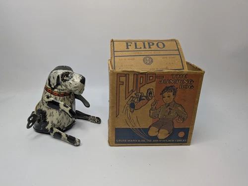 Marx Flipo Dog w/Box! Box Top Ripped, Dog Is Pristine, Everythingb Works Perfect