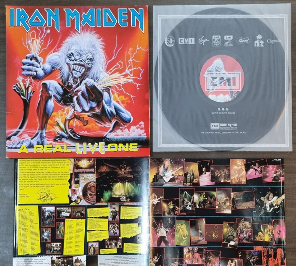 EX / IRON MAIDEN - A Real Live One [ 1993 Korea Orig 1st LP Vinyl