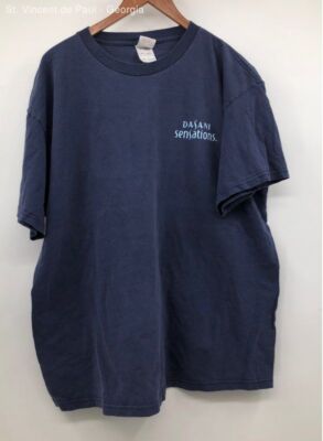Fruit of the Loom Navy Vintage Heavy Cotton Dasani Sensations Graphic T-Shirt XL