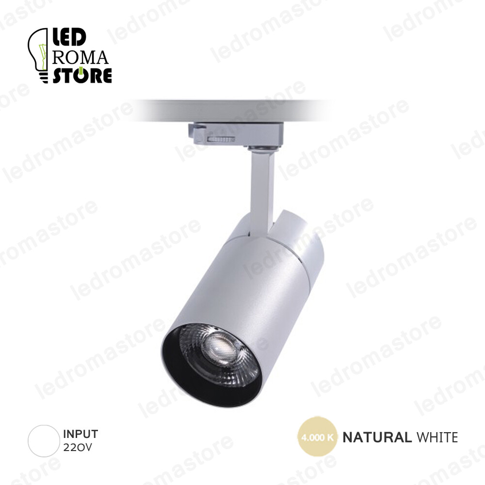 Faretto Track LED 30W Bianco 4000K per Illuminazione Showroom