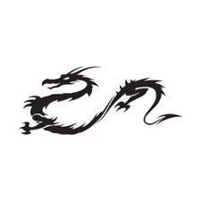 Chinese Dragon Tribal - Decal Sticker - Multiple Color & Sizes - ebn1762