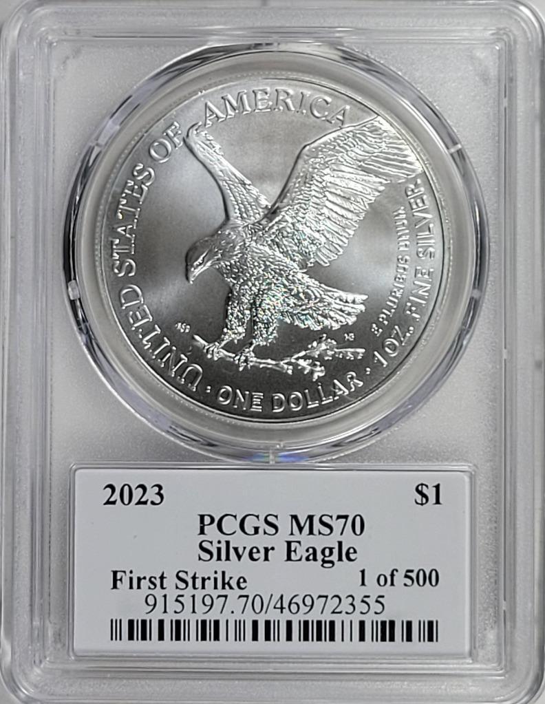 2023 Silver Eagle - PCGS MS70 - Buckley Sig. - 1 of 500 - First