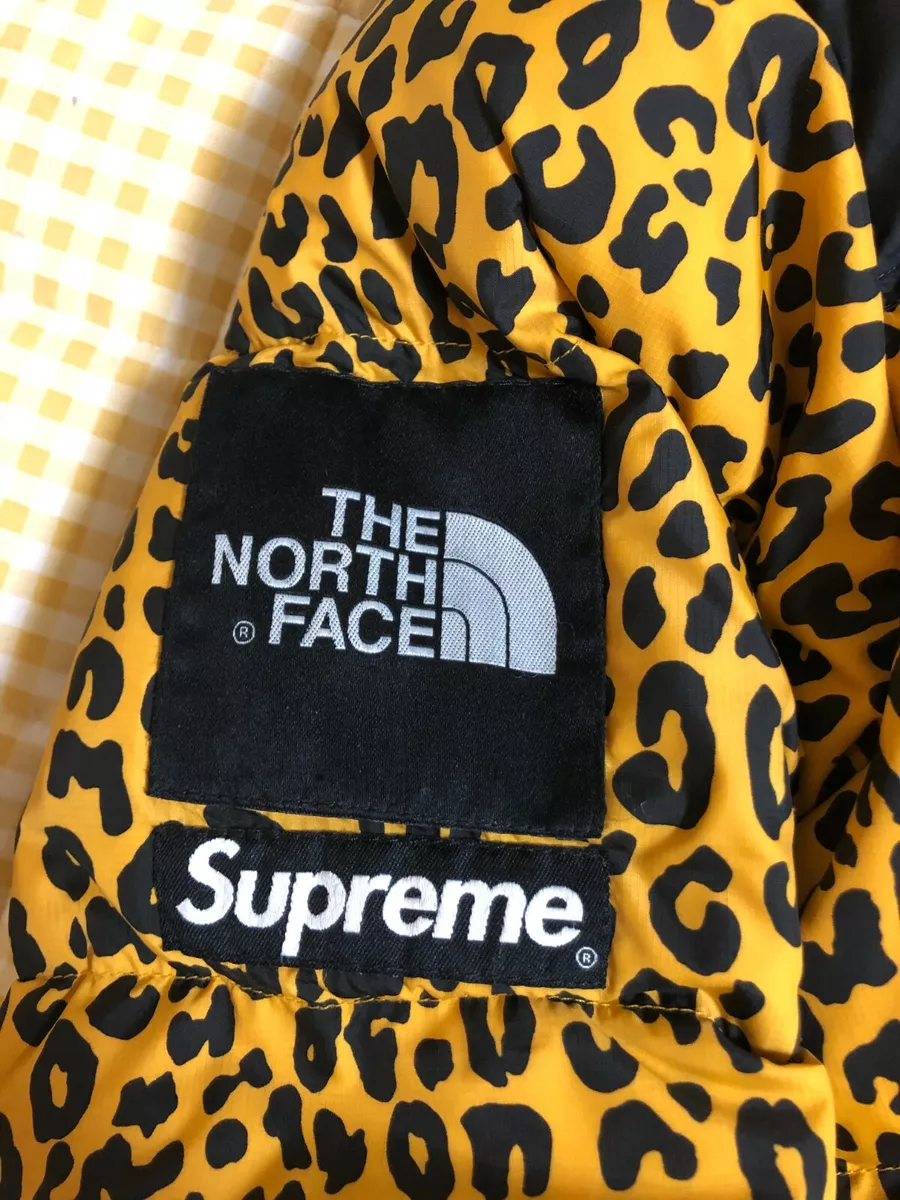Supreme The North Face Collaboration 11FW Yello Leopard Nuptse