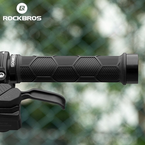 ROCKBROS Bicycle Handlebar Grips 22.2mm Rubber Non-slip Aluminium Lock-on - 第 11/17 張圖片
