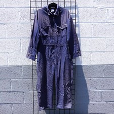 Workrite FR Coveralls Mechanic Work Overalls Jumpsuit Uniform Size L Navy Blue