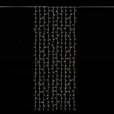 Weihnachtslichter-Kaskadenvorhang Maxi Led Warm White Flash Ice für den...