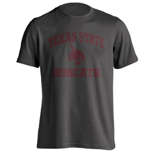 Texas State University Bobcats Distressed Retro Logo Tee Short Sleeve T-Shirt - Picture 5 of 7