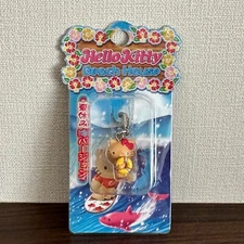 Tanned Hello kitty Swim ring Vintage Keychain zipper mascot SANRIO Gotochi #871