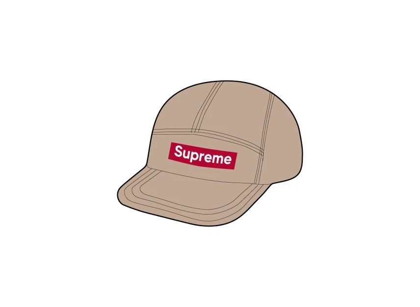 Casquette de camp en sergé chino lavé Supreme beige