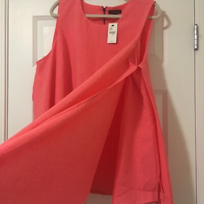 New Size 20W Lane Bryant Two Layer Grapefruit Sleeveless Blouse Pink