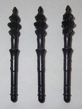 21854, 3x Streitkolben, Kolben, Keule, schwarz