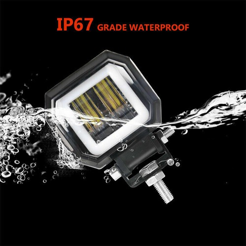 3inch LED Work Light Bar Spot Driving Fog Pods DRL Red Halo Offroad 4WD ATV SUV - Picture 7 of 11