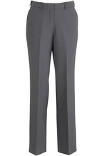 Edwards 8793 Woman's Steel Gray Essential Flat Front Pants Size: 2 Unhemmed Len