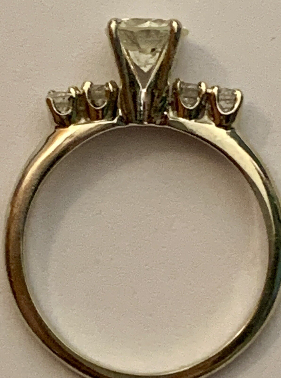 Solitaire 14k Solid White Gold Diamond Ring. Esta… - image 5