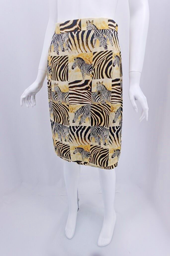 ESCADA Magaretta Ley Silk Zebra Print Wrap -Style Skirt - Size 40 US 10 - Picture 2 of 6