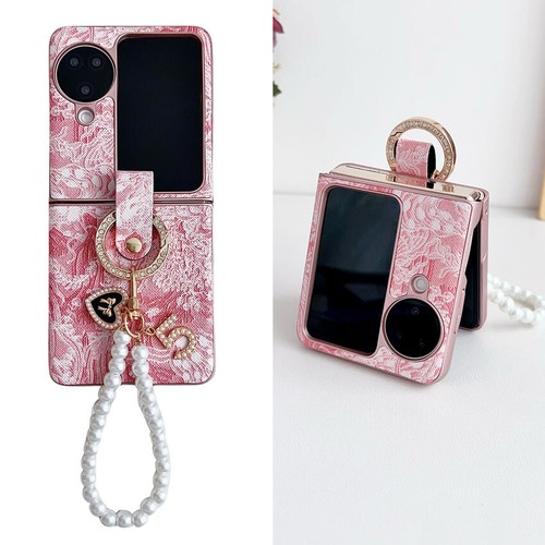 Ring Lanyard Back Case Cover Bracelet Leather Embroidery For Oppo N3 N2 Flip - Picture 22 of 24