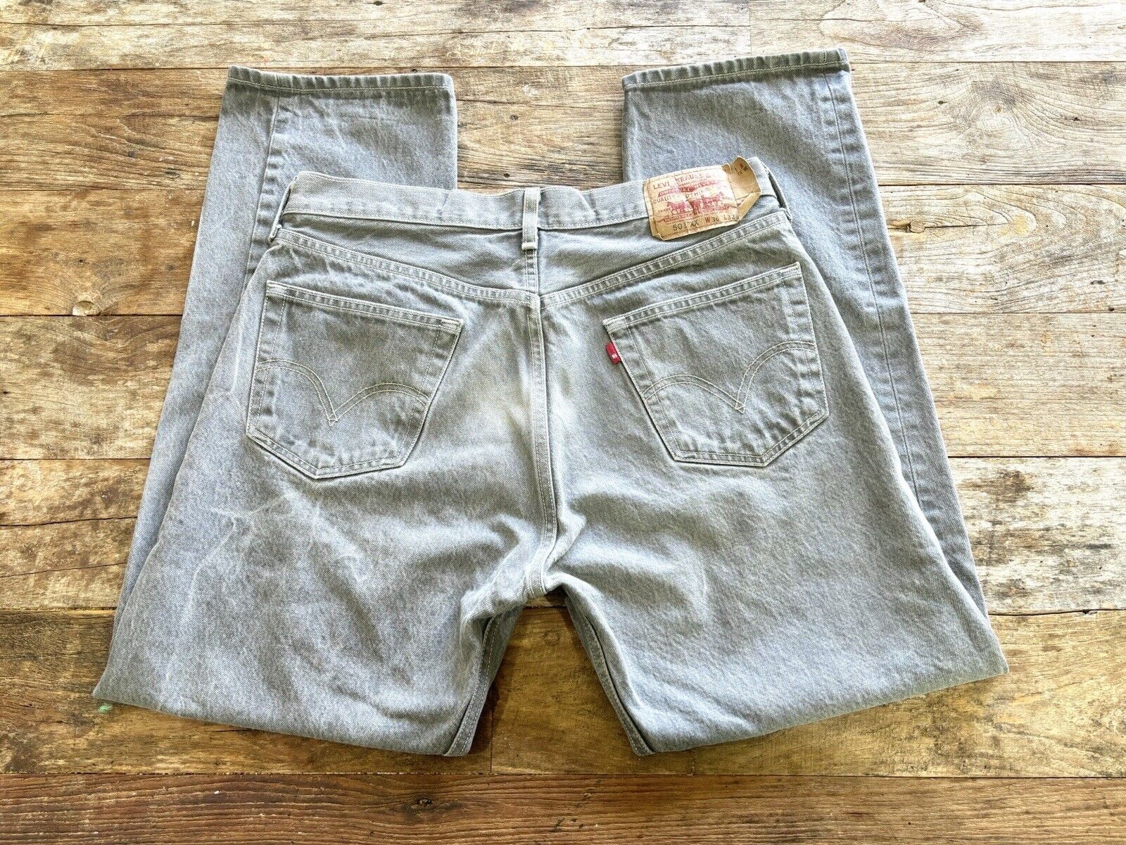 Vintage Levi’s 501 XX Gray Jeans 34” By 29” (tag … - image 4
