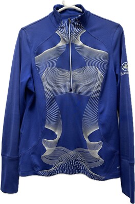 Annika Gutter & Buck Golf Blau Half Zip Top Größe L