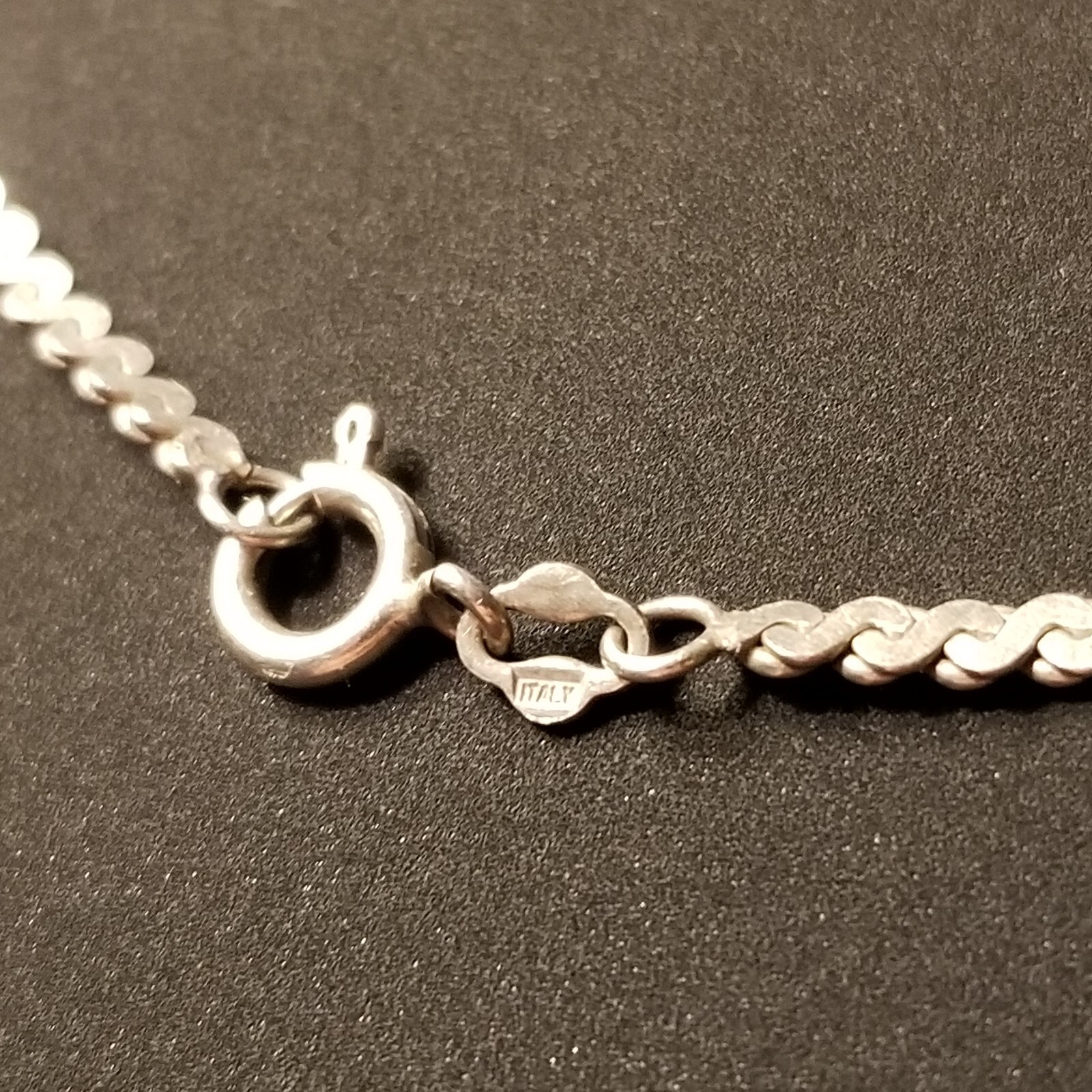 Sterling Silver 925 S-Interlocking Double Link Ne… - image 6