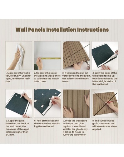 11 Pack 3D Wood Wall Panels Water Resistant Bendable Slate Walls 11.8”x 11.8” - Picture 8 of 9