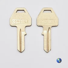 ORIGINAL Console Key Blanks for Various Models by General Motors (2 Keys)