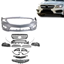 for 2014- 16 CLA250 45 AMG front bumper cover grille molding spoiler set