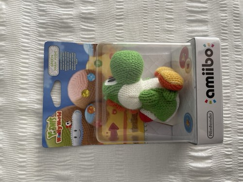 Nintendo Mega Green Yarn Yoshi Amiibo Figure Woolly World - Picture 6 of 7
