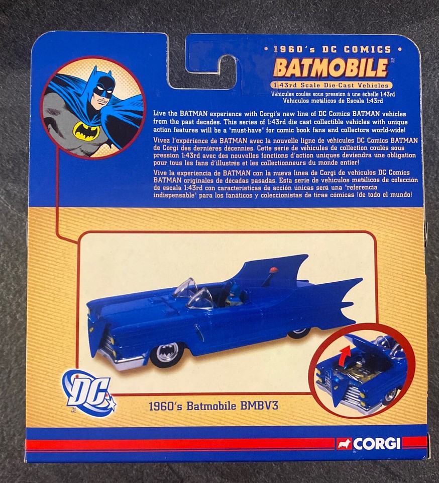 Husky Batmobile 1:66, Diecast, Modèle 1960s – Collection Batman Angleterre