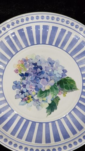 6 Shabby Chic Floral Hydrangea Blue White Melamine Plates & Bowls Spring Summer - Picture 6 of 20