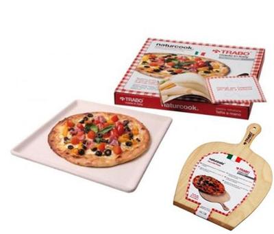 QUASAR - TRABO NATURCOOK PIETRA + PALA FORNO PIASTRA REFRATTARIA TEGLIA  PIZZA | eBay